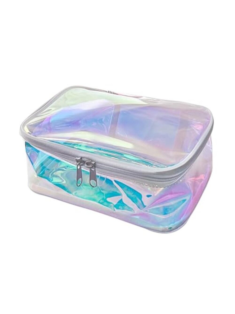 Holographic Clear Makeup Bags Bulk,Clear Storage Bag Toiletry Pocket